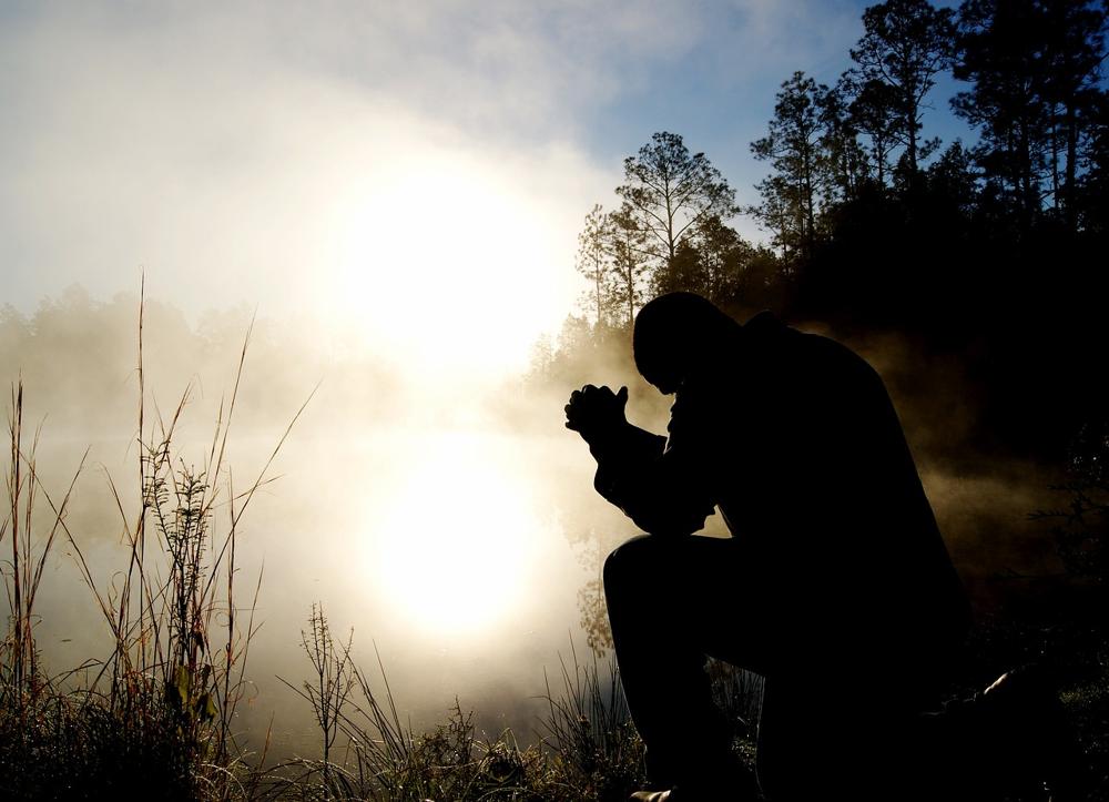 Praying couple